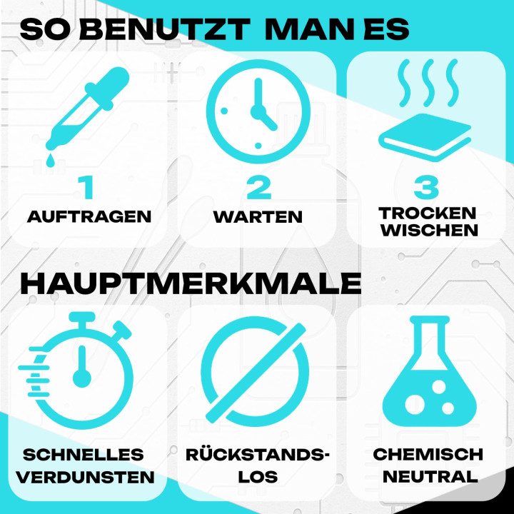 Isopropanol 1L 99,9% IPA Reinigungsalkohol Entfetter für Elektronik GiDeli